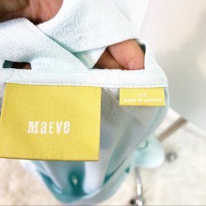 MAEVE MINT GREEN LATTICE EDGE SHORT SLEEVE BLOUSE